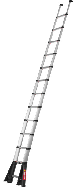 HYMER Teleskop-Anlegeleiter, 13 Stufen, Länge eingefahren 0,93 m / ausgefahren 4,09 m, 801413