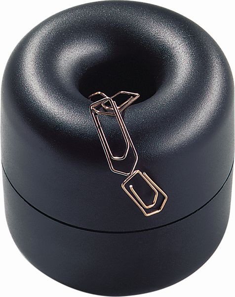helit Klammernspender mit Magnet "the donut", schwarz, H6257995