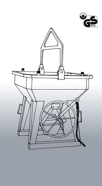 Eichinger Betonsilo 1031HC.5, 350l, Bügel/Traverse, Handrad, liegende Form, Auslauf Ø 200 mm, 10310501460000