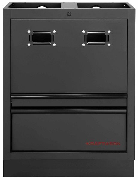 Kraftwerk MOBILIO BLACK EDITION Unterschrank für Kabel- und Schlauchaufroller, 3964-28-BLK