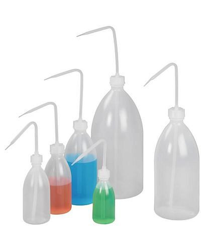 DENIOS Spritzflasche inkl. Spritzaufsatz, aus PE-LD, 100 ml, Steigrohr natur, VE: 6 Stück, 281963