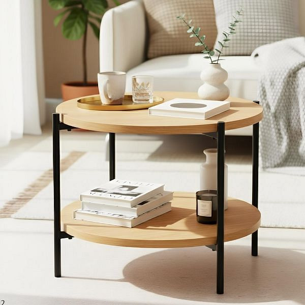 CLP Couchtisch Edduma 50 cm, natura, 326750, 4255716365905