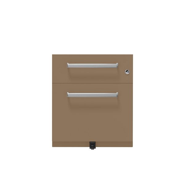 Bisley Rollcontainer Note™, 2 Schubladen, Tiefe 565 mm, Designgriff, 668 coffee, NWH59M7SF668
