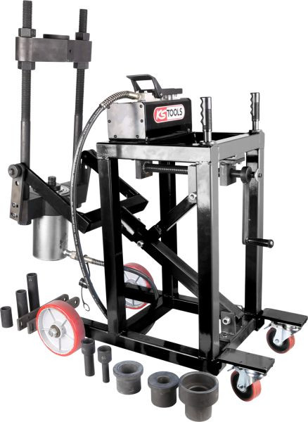 KS Tools Achsschenkelbolzen-Presse, 75t, mit Hülsen-Satz, 29-teilig, 460.3620