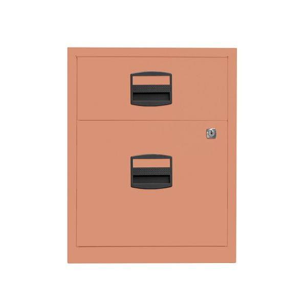 Bisley Home Rollcontainer PFA, 1 Universalschublade, 1 HR-Schublade, 658 coral, PFAM1S1F658