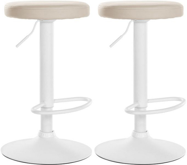 CLP Barhocker Ponte Kunstleder weiß, creme, VE: 2 Stück, 323499