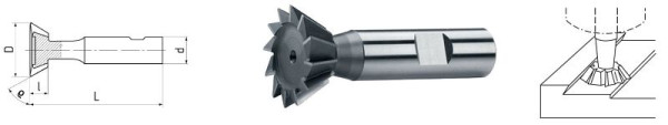 ELMAG HSS Co5 Winkel-Stirnfräser DIN 1835B, Ø 25,0 x 8,0 mm, 50°, 73607