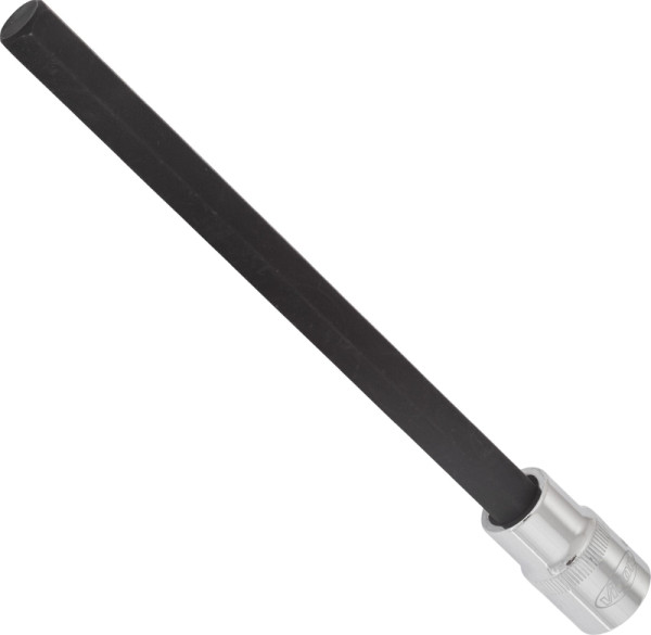 VIGOR Innensechskant Schraubendreher-Einsatz, Vierkant hohl 12,5 mm (1/2 Zoll), Innen-Sechskant Profil, 12 mm, Länge: 200 mm, VE: 5 Stück, V2092