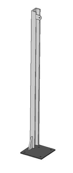 Patura U-Profil 65 x 42 x 5,5 mm, Länge 1,20 m, mit Bodenplatte links, verzinkt, 341181