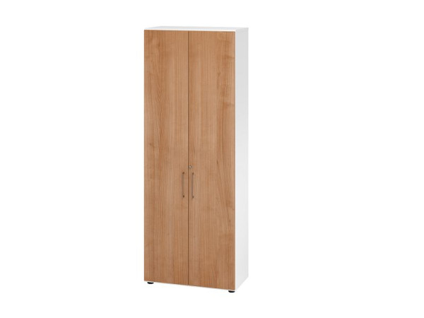Hammerbacher Kombischrank 6OH 968T6 Weiß/Nussbaum, 80 x 42 x 215,4 cm, V968T6/W/N/BS