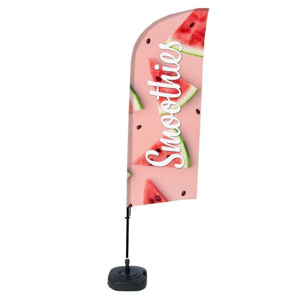 Showdown Displays Beachflag Alu Wind Komplett-Set Smoothies Wassermelone ECO, BFAW310-WT21-I75ECO