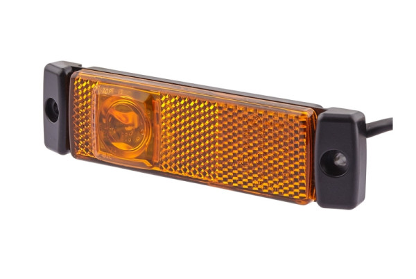 HELLA Seitenmarkierungsleuchte, LED, 12V, Anbau, gelb, LED-Lichtfarbe: gelb, 500mm, offene Kabelenden, 2-polig, links/rechts, 2PS 008 645-507