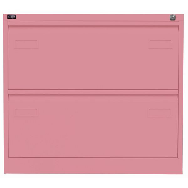 Bisley LIGHT Hängeregistraturschrank LIGHT, doppelbahnig, 2 HR-Schubladen, 601 pink, CDF2601