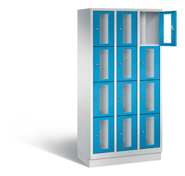 C+P Schließfachschrank Classic, H1800xB900xT500mm, Farbe: Lichtgrau / Lichtblau, 8020A304 S10003
