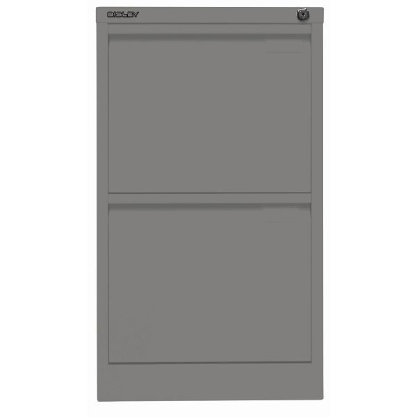 Bisley Hängeregistraturschrank, einbahnig, 2 HR-Schubladen, 649 slate, 3623649