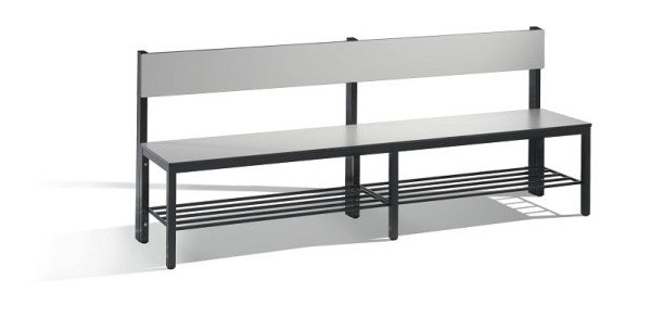 C+P Sitzbank mit Rückenlehne, Basic Plus, H796xB1960xT407mm, 8062-310 S10001