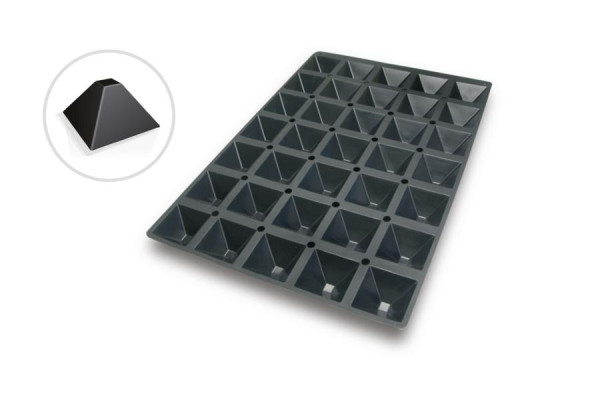Schneider Backform aus Silikon Pyramide, 40x 60 cm, Ø 65x65 mm, Höhe 35 mm, 115305