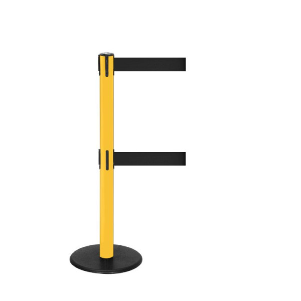 Stein HGS Personenleitsystem -P-Line Duo-, gelb, schwarz, mit Gurtendstück (Standard), Gurtlänge: 2 x 4 m, 14153-0402