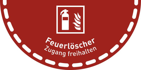 Moedel Fußbodenaufkleber Feuerlöscher..., Folie, rutschhemmend, 600x300 mm, 104574