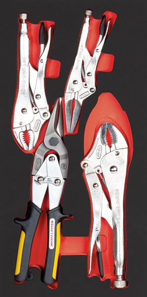Kraftwerk PRO LINE EVA Gripzangen-/Blechschere-Einlage, 20 x 40 cm, 4 tlg, 105.401.023