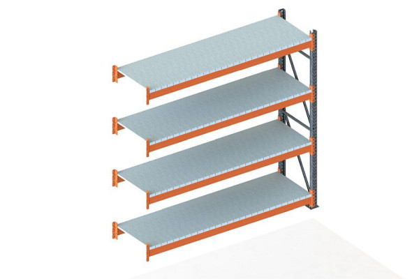 Meta Großfachregal AR 2700x2700x800 mm, verzinkt/RAL 2001, 20077552