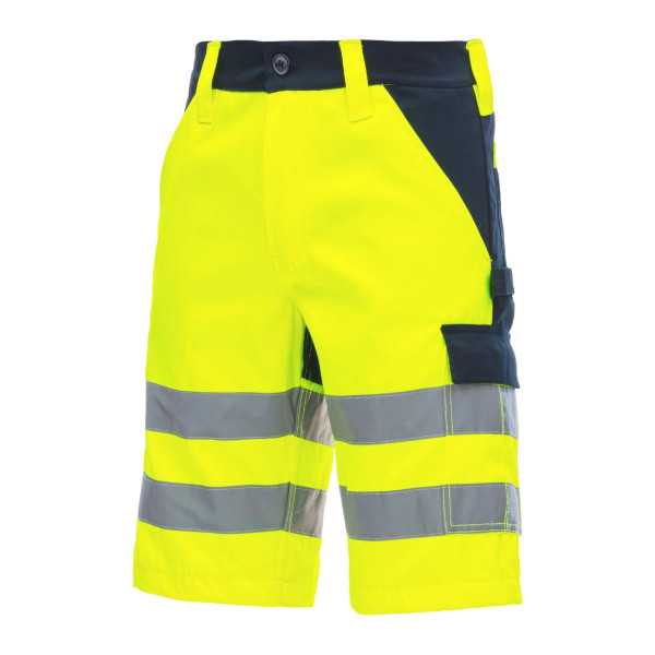 NITRAS MOTION TEX VIZ, Warnschutz - Arbeitshose, kurz, Größe: 50, Farbe: neongelb/marineblau, VE: 10 Stück, 7570-4021-50