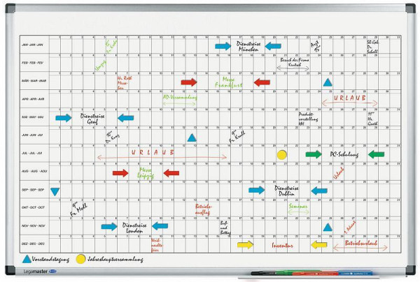 Legamaster PREMIUM Jahresplaner horizontal 60x90cm, 7-411000
