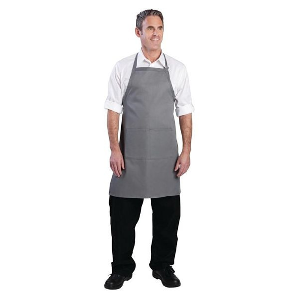 Chef Works verstellbare Latzschürze grau, Einheitsgröße, B192