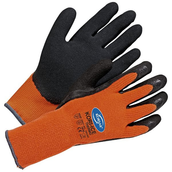 Korsar Kori-Ice Thermo orange-schwarz in Größe 8, VE: 12 Paar, 1351262008
