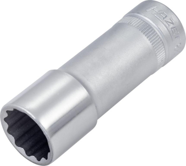 Hazet Steckschlüsseleinsatz, Doppelsechskant, Vierkant hohl 10 mm (3/8 Zoll), 15 mm, Lange Ausführung Mit Rändelung, 880TZ-15