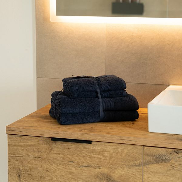 HOME DELUXE Handtuch Set 6 teilig CUDDLE, Dunkelblau, 55535