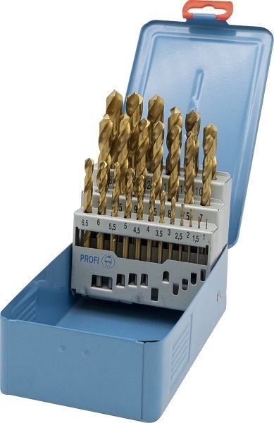 padre Hss Co-Spiralbohrer mit Zylinderschaft 2135 25-teilig, 1 - 13 mm Profi, Gold Finish, 213500000