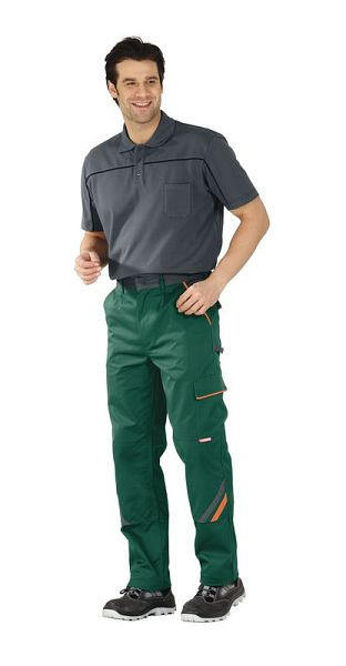 Planam Visline Bundhose, grün/orange/schiefer, Größe 46, 2422046