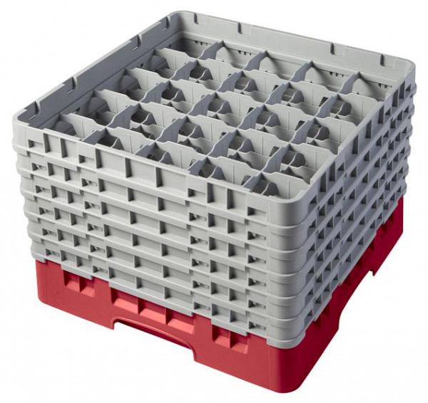 Cambro Spülkorb mit 25 Fächer Camrack® 29,8 cm Rot, 25S1114163