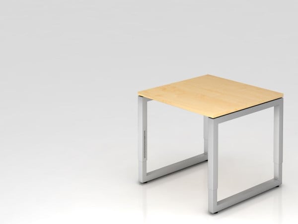 Hammerbacher Schreibtisch O-Fuß eckig 80x80cm Ahorn, Rechteckform mit schwebender Tischplatte, VRS08/3/S