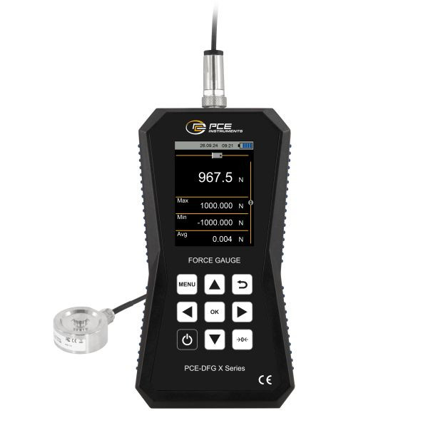 PCE Instruments Kraftmessgerät mit externer Druckmessdose bis 1000 N, PCE-DFG 1K XF