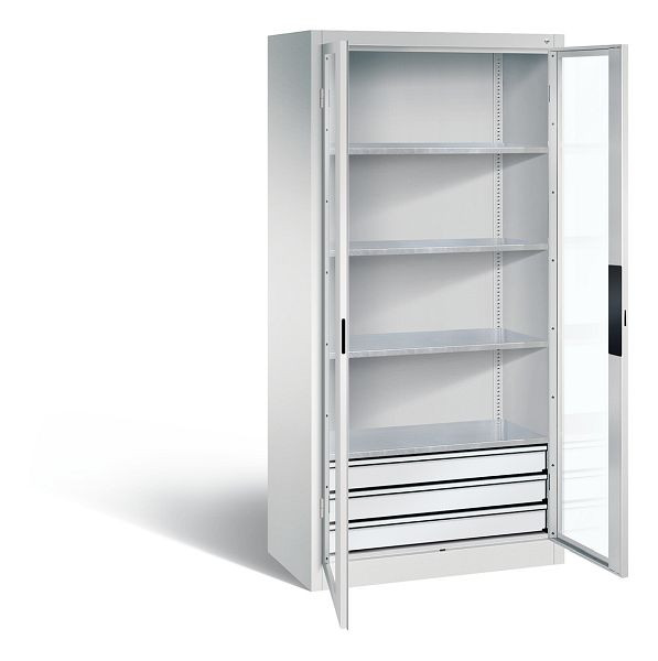 C+P Werkzeugschrank Acurado, H1950xB930xT500mm, Farbe: Lichtgrau, Muldengriff, 8921-553 S10056