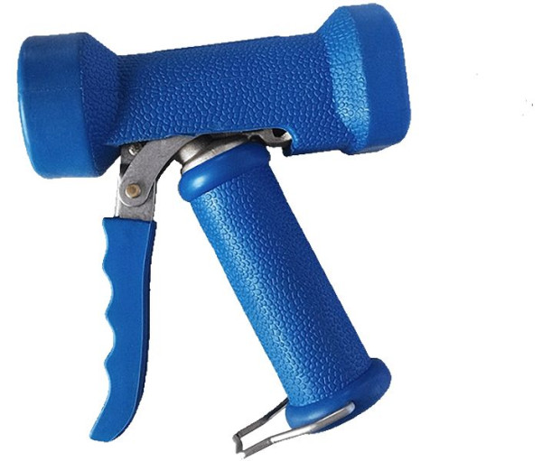 Busching Waschpistole Industrie G1/2" max. 25bar/65°C, Verstellbare Sprühstrahl, EPDM-Gummischutz Blau, 100915