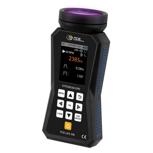 PCE Instruments UV-Stroboskop mit 8 UVA Hochleistungs-LEDs, 4617 μW/cm² bei 30 cm, PCE-LES 308UV-385