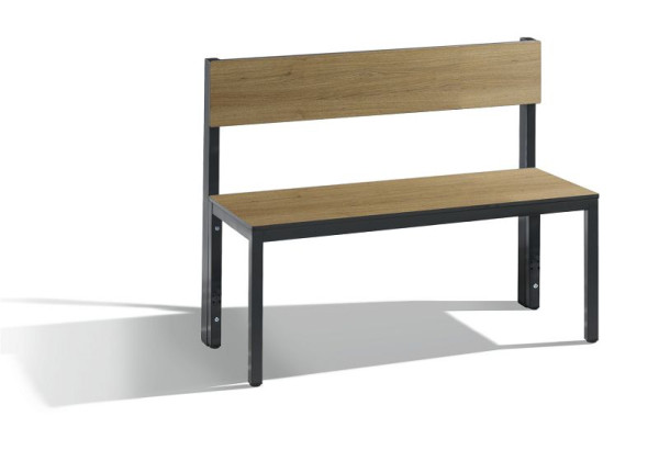 C+P Sitzbank mit Rückenlehne, Basic Plus, H796xB1000xT407mm, 8060-300 S10004