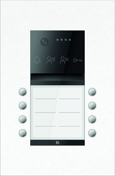 TCS Türkontrollsystem PES PRO IP Video Außenstation 8T 2 Spalten UP RAL9010 reinweiß, AVU400208-0019