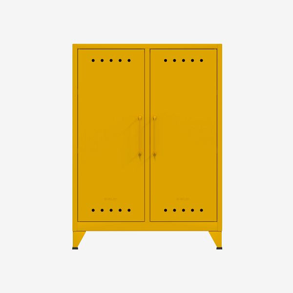 Bisley Fern Middle Sideboard, mit zwei festen Fachböden, sunflower (642), FERMID642