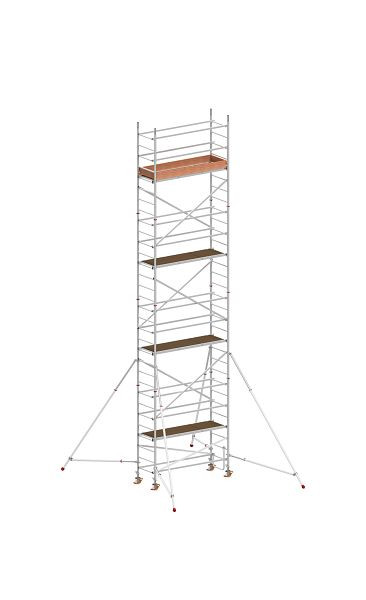 HYMER Fahrgerüst mit Ausleger, Bühnenlänge 2,08 m, Rahmenteilbreite 0,72 m, Reichhöhe 9,27 m, 707709