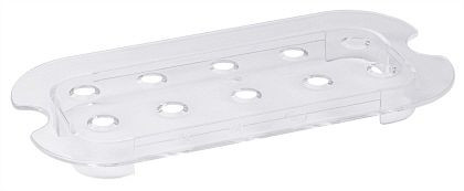 Contacto Einlegeboden GN 1/4, gelocht aus Polycarbonat, 8002/014