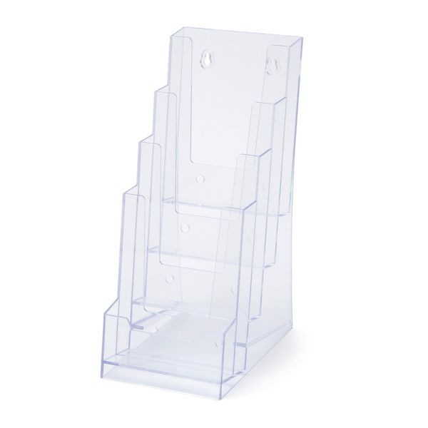 Showdown Displays 4 x 1/3 A4 Spritzguss-Prospekthalter Tisch/Wand, 4D13A4P