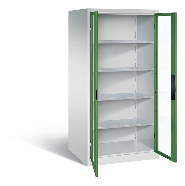 C+P Werkzeugschrank Acurado, H1950xB930xT800mm, Farbe: Lichtgrau / Resedagrün, Muldengriff, 8924-0552 S10017
