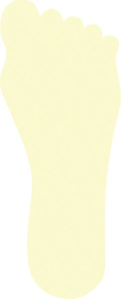 Moedel Fußabdruck rechts, rutschhemmend, Folie, langnachleuchtend, 52-mcd, 100x250 mm, 99199