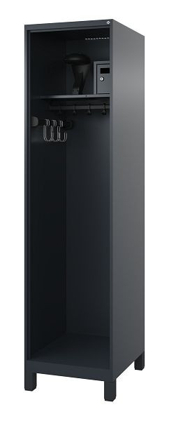 C+P Feuerwehrspind Evolo, Modell FLEXO, 1 Abteil, H1850B500T600 mm, Anthrazit, Füße, 0493315-13 S10007