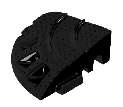 Schake Bordsteinrampe - Endstück - links -Maße: 335 x 335 x 120 mm Ausführung: Recycling Material, 33920L