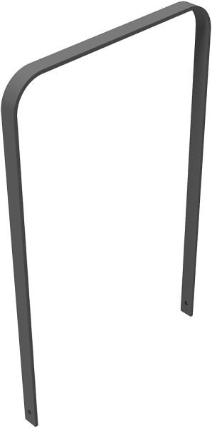 Schake Anlehnbügel aus Flachstahl gebogen, 50 x 12 mm, ohne Querholm, Gesamtbreite: 750 mm, feuerverzinkt und beschichtet DB 703, 4050_075B